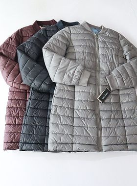 秋冬季女中长款长袖棉服外套棒球领拉链内抽绳收腰保暖棉衣D11