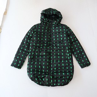 棉服外套连帽拉链宽松潮流时尚 长袖 百搭棉衣X14 女中长款 冬季