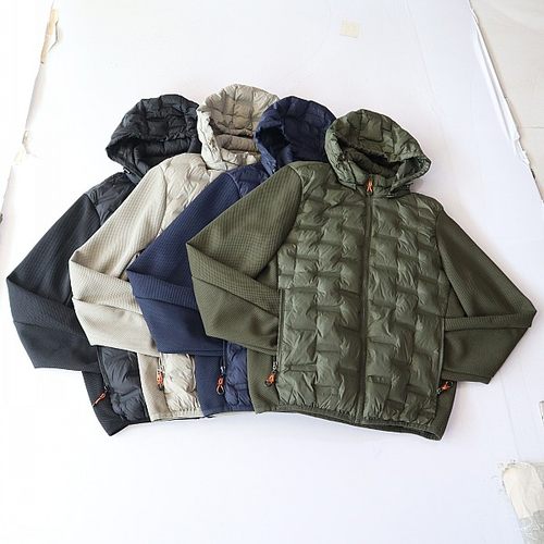秋冬季新品男长袖棉服外套立领连帽拉链宽松休闲拼接薄款棉衣D17