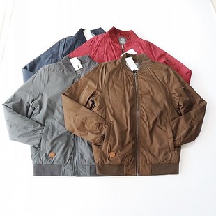 夹棉夹克外套立领拉链宽松休闲纯色百搭上衣D13 男长袖 春秋季 新品