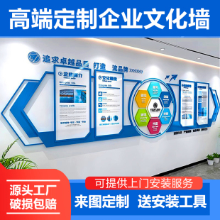 企业简介文化理念品牌合作展示墙贴装饰会议室背景墙公司形象设计