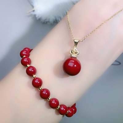 天然项链帝王紫朱砂工厂店