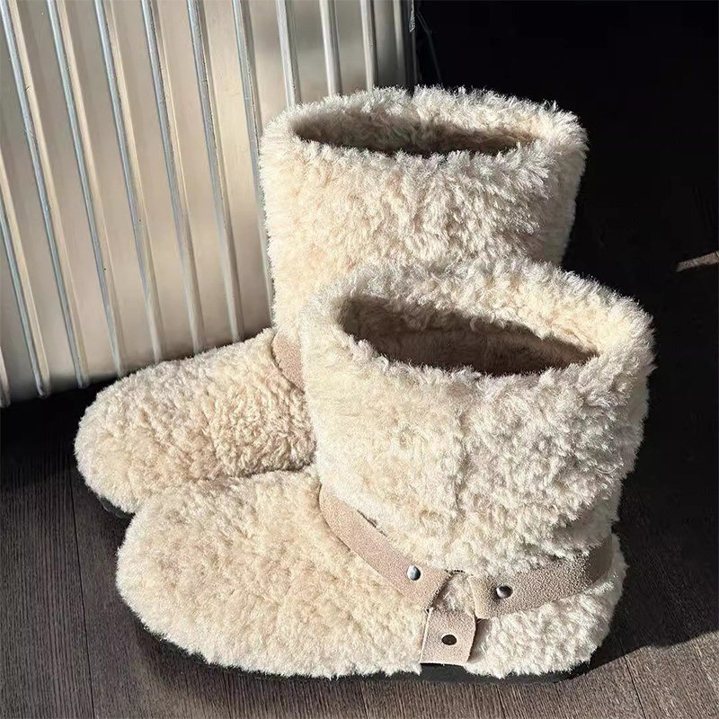 雪地靴女保暖棉鞋厚底短靴子