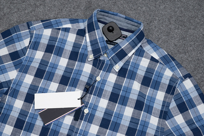 格纹美系胸围92学院风长袖衬衫