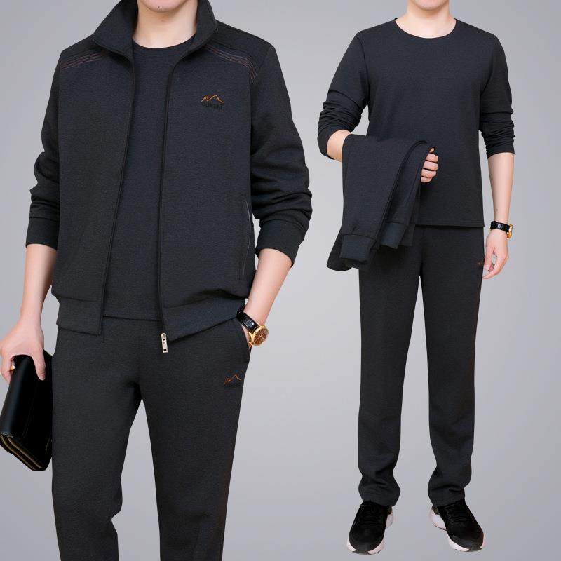 春秋服长袖运运动男中年健身跑晨透气大码动套装男665992春秋三件,运动服/休闲服装,运动套装,淘宝优惠券,粉丝福利购,淘宝优惠卷