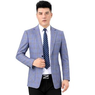 JB休套士爸修爸装 秋冬季 闲身格子单西外9822 西服中年男时尚 新款