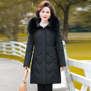 冬装新款档羽绒中长8822款妈妈装服中老高洋气年狐狸毛加厚外套