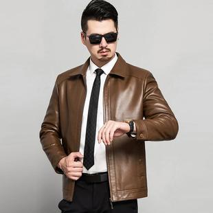 U士翻领外套加单皮保暖新海宁绒时尚 绵皮衣男1962 皮夹 款 秋羊冬季