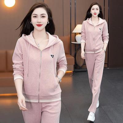 时气尚减龄运动套装春秋新闲款洋搭百连帽卫衣96721884跑步休服两