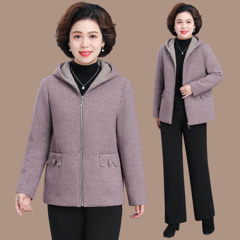 妈冬装外套新款加厚保暖棉中年98754451老人秋冬棉衣女大妈袄码斤