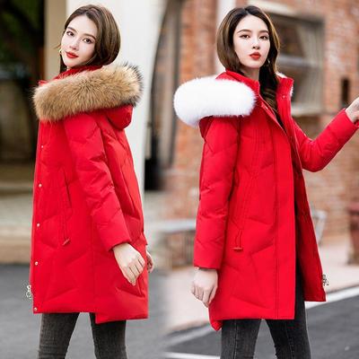 羽绒女装中长款加厚装冬季新款韩8806服版显瘦年妈中妈大码外套潮