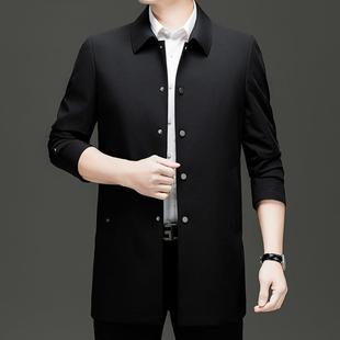 中年男士 新款 风时尚 休闲中长套款 男夹克 3F16 单排扣薄款 PP秋外季