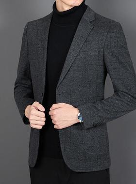 品2832-l牌闲男外套西装外套男士休西服秋冬中单年西上衣便西爸爸