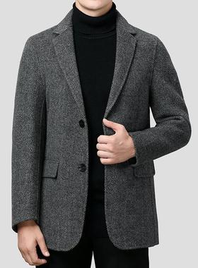 羊毛西装男冬季2125-M新双面衣呢大中青年商务时款尚休秋闲高端西