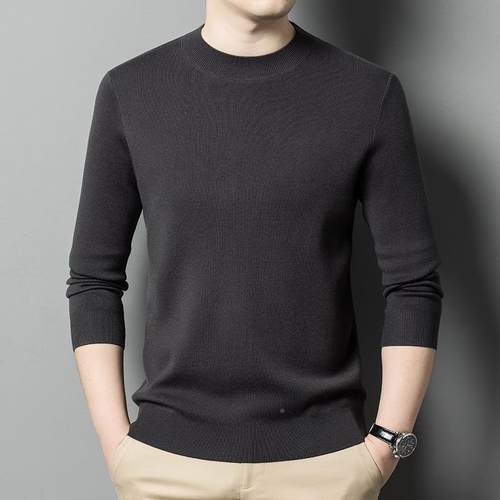 秋冬时尚品牌男士毛款衫厚半高ZW01-YA领年男士时尚休中闲男羊装