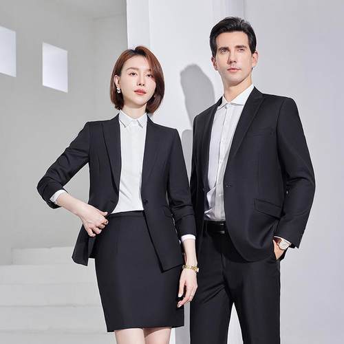 士高档男一粒扣修身休闲务职业会西装宴套装商男女同款职业6230-1