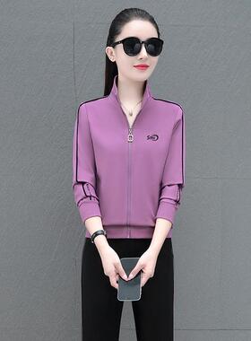 运动休闲装女士春身秋套款时尚修跑步服6-2313显瘦卫衣新两件套女