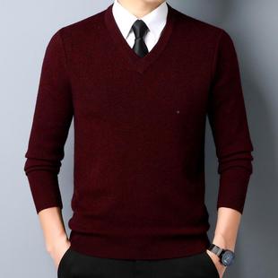 羊年打底套头大码 秋针冬23B602 加厚领毛衣中青爸爸装 绒新款 织 T季