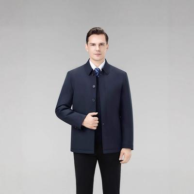 棉衣男年夹克中高档商务秋干2568-C棉服加厚外套男棉袄冬翻部领上