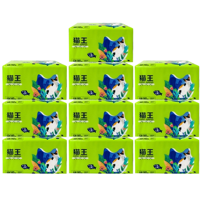 猫王可湿水抽取式面巾纸柔韧4层90抽/105抽面巾纸干湿两用中码