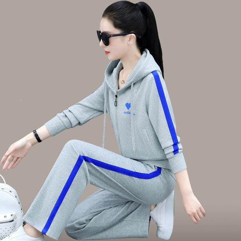 休闲动服装女士春秋新款套连帽卫衣阔腿裤妈妈装步两运63-5508件,女装/女士精品,时尚套装,淘宝优惠券,粉丝福利购,淘宝优惠卷