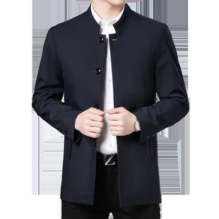 立商领中长款 爸爸装 克薄春秋新款 PP年务休闲茄克款 中2018 夹男士