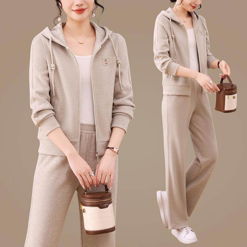 龄96656599时尚闲休运服套装动女春季新款洋气减连帽卫衣阔腿裤两,运动服/休闲服装,运动套装,淘宝优惠券,粉丝福利购,淘宝优惠卷