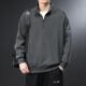 半拉链卫衣男春季 宽秋松潮牌套头纯色卫衣A160立外套领男 新款