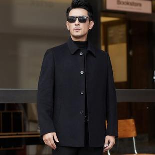 KJ长款 双面羊绒大衣呢男中年冬加厚可季 拆卸羽外套绒商务中2356