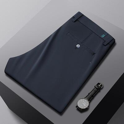 新款春夏薄款2101-IK男休闲裤士直筒男丝裤商高弹力冰务百搭长裤