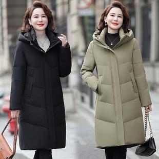 冬新款羽绒服女士中款中韩版修身加长厚保暖白鸭绒6657-Q3秋妈妈
