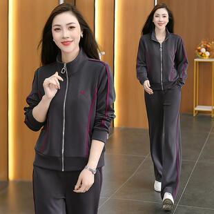 妈妈新老中年外休套减龄显瘦跑步闲两 女款 春秋季 9647698运动套装
