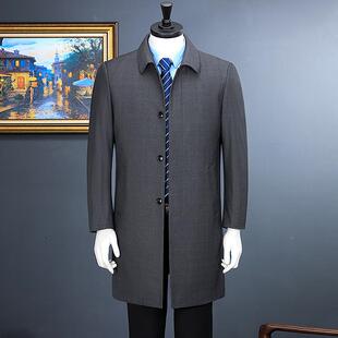 男士风夹衣衣外套中长男装休闲加棉厚款款克秋冬季新品822-Q7大潮