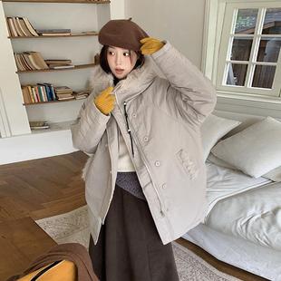 适宽大加厚保暖女码 年新款 短款 女士棉服松简约时尚 外套 509冬舒季