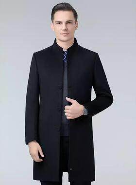 双面呢大衣冬季版羊毛外套韩长衣款商务羊绒青年新款毛中D2156-PP