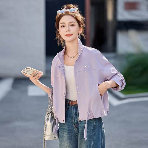 复时尚外套女春季新款设感又酷又秋飒工计YB2617-0装夹克古上衣