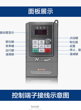 易驱变频器MINI-S-2S0007M 220V 0.75KW全新原装正品现货