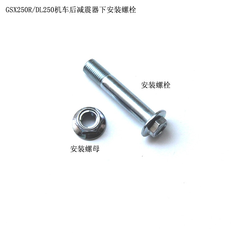 适用铃木骊驰GWDLGSX250R摩托车后减震器安装螺丝固定链接螺栓
