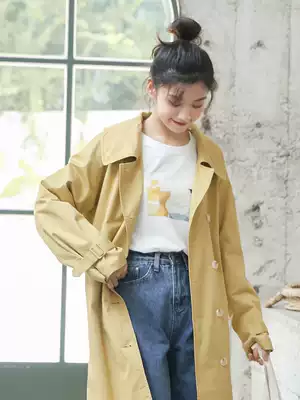 The meaning of buying three exemptions and one travel is loose and versatile windbreaker women's long version of small man over the knee jacket
