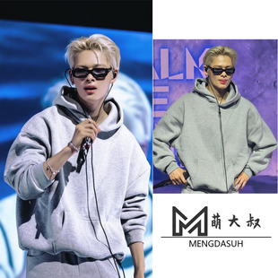 西村力同款套头纯色百搭宽松卫衣连帽卫衣男女情侣毛衫2025年新款