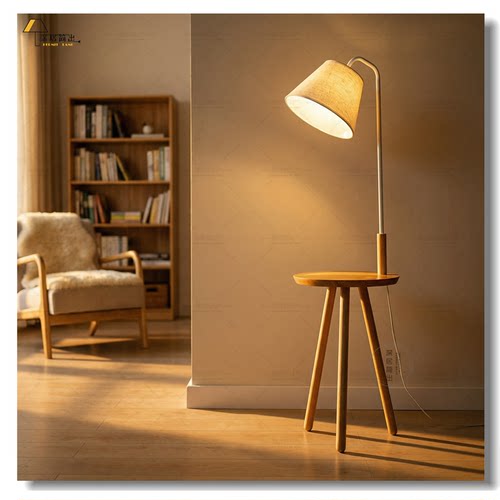 茶几落地灯一体方便实用美观大方