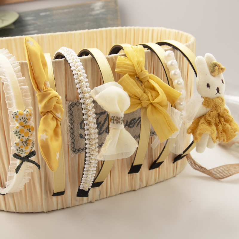 韩版儿童发箍可爱超萌网红款不伤发小女孩田园蝴蝶结布艺发箍发饰