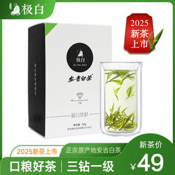 2025新茶绿茶上市 极白安吉白茶礼盒装一级50g 珍稀春茶雨前茶叶