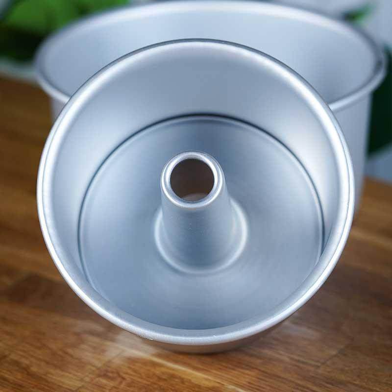 6/8寸圆形阳极戚风慕斯中空活底加厚铝制模具蛋糕烟囱空心模具