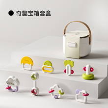 曼龙宝宝摇铃新生儿礼盒玩具6件套