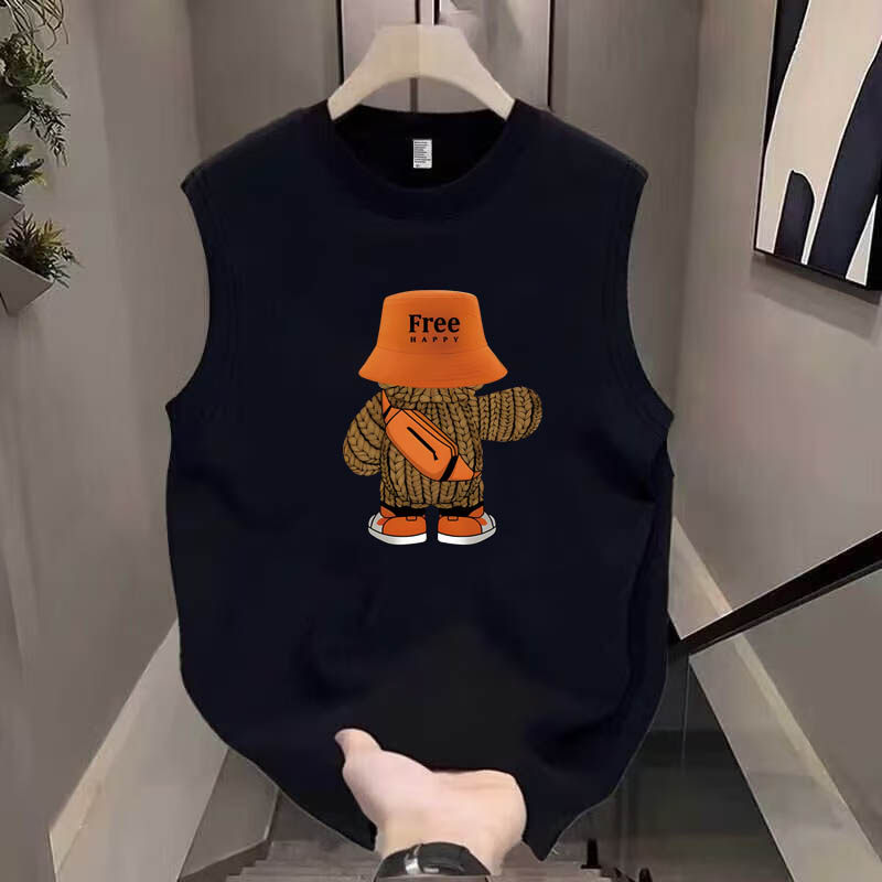 夏季背心男2026新款美式潮牌大码宽松运动休闲百搭健身无袖上衣男