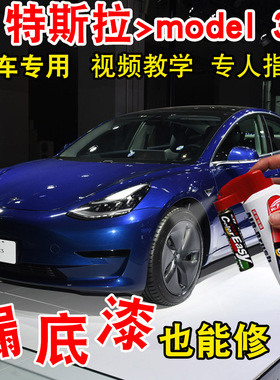适用特斯拉model 3 S X Y深海蓝色自喷漆汽车专用黑白红银色手喷