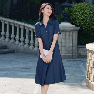 领连衣裙 歌蒂诗夏季 气质简约知性衬衫 时尚 1E21L2216 专柜新款