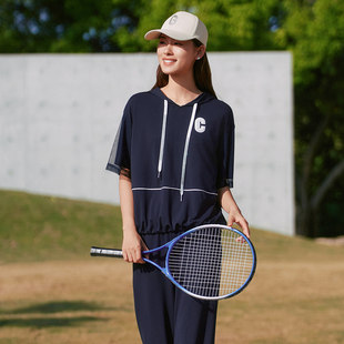 小衫 歌蒂诗夏季 休闲百搭连帽运动短袖 时尚 1F23S1003 专柜新款