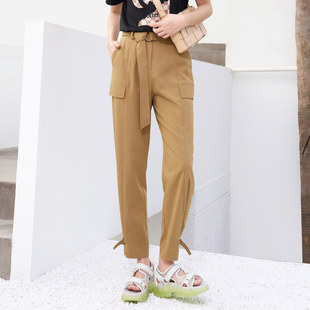个性 时尚 腰带高腰显瘦宽松工装 裤 8D22K9803 歌蒂诗夏季 女 新款